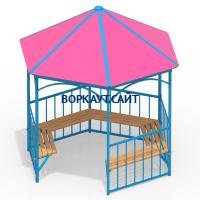 Беседка с лавками МАФ 4120 в Великом Новгороде Беседка с лавками МАФ 4120 в Великом Новгороде