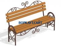 Лавочка кованная МАФ 1606 в Великом Новгороде