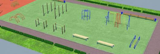 Проект детско-спортивной площадки для школы - детсада в Великом Новгороде