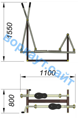 Уличный тренажер "Лыжник" УТ 008 в Великом Новгороде