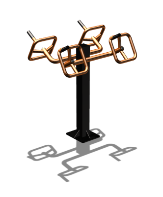 Уличный тренажер  "Штурвал двойной"  УТ201 в Великом Новгороде