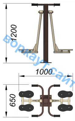 Уличный тренажер "Маятник" УТ 004 в Великом Новгороде