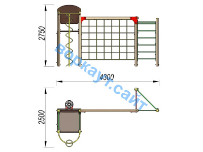 Детский спортивный комплекс Игровой ДСК 3111 в Великом Новгороде Детский спортивный комплекс Игровой ДСК 3111 в Великом Новгороде