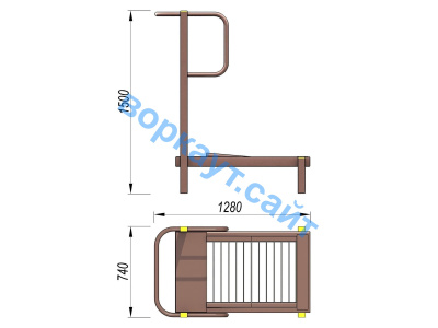 Уличный тренажер Беговая дорожка УТ 009 в Великом Новгороде