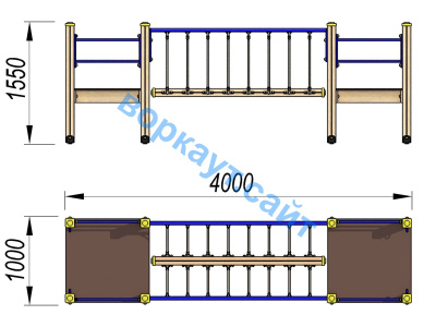 Детский спортивный комплекс Мост ДСК 3113 в Великом Новгороде