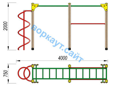 Детский спортивный комплекс ДСК 3104 в Великом Новгороде
