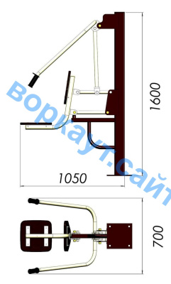 Уличный тренажер "Жим от груди" УТ 002 в Великом Новгороде