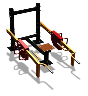 Силовой уличный тренажер  "Приседания/Шраги"  УТ413 в Великом Новгороде