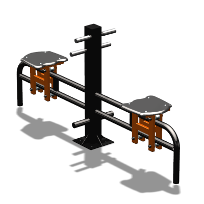 Уличный тренажер  "Каталка двойная"   УТ215 в Великом Новгороде