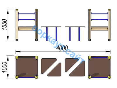 Детский спортивный комплекс Мостик ДСК 3114 в Великом Новгороде