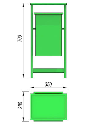 Урна с крышкой МАФ 1631 в Великом Новгороде