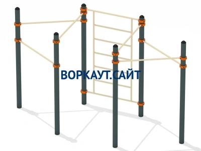 Воркаут турник разноуровневый с шведской стенкой ВС-25 в Великом Новгороде