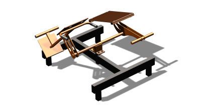 Силовой уличный тренажер  "Пресс Гиперэкстензия"  УТ420 в Великом Новгороде