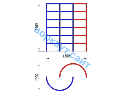Шведская стенка полукруглая ДСК 3503 в Великом Новгороде
