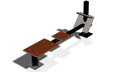 Силовой уличный тренажер  "Скамья для пресса"  УТ415 в Великом Новгороде